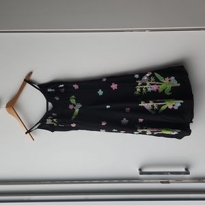 Vintage Tamara Catz Sequin Floral Bird Lightweight Printed Y2K Dress